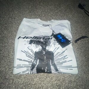 Helstons Men's White Graphic Sweatshirt